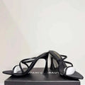 Rhinestone Satin Modern Heeled Sandal Women