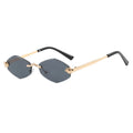 Rimless Diamond Shape Women Sunglasses
