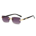 Rimless Sunglasses Rectangle Women - 10