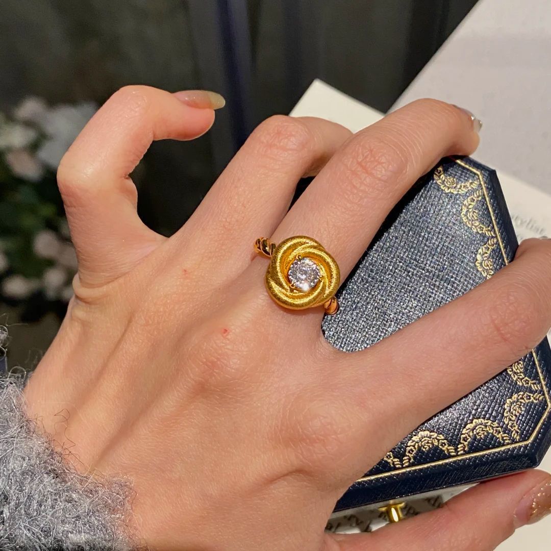 Romantic Eternal Love Mobius Brushed Rose Pendant