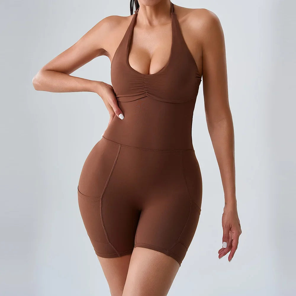 Rompers Sportswear Women Set - Tea coffee color / L / CHINA