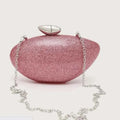 Rose Red Metal Clasp Shoulder Messenger Acrylic Box Clutch