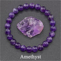 Rose Stone Agate Mixed Colorful Beads Bracelet - Amethyst - electronic accessories