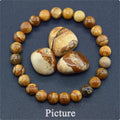 Rose Stone Agate Mixed Colorful Beads Bracelet - Picture - electronic accessories