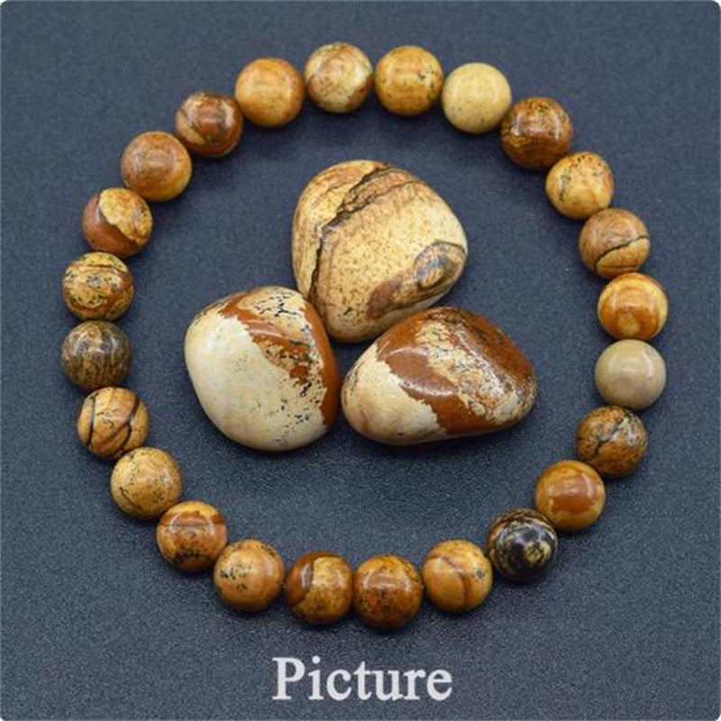 Rose Stone Agate Mixed Colorful Beads Bracelet - Picture - electronic accessories