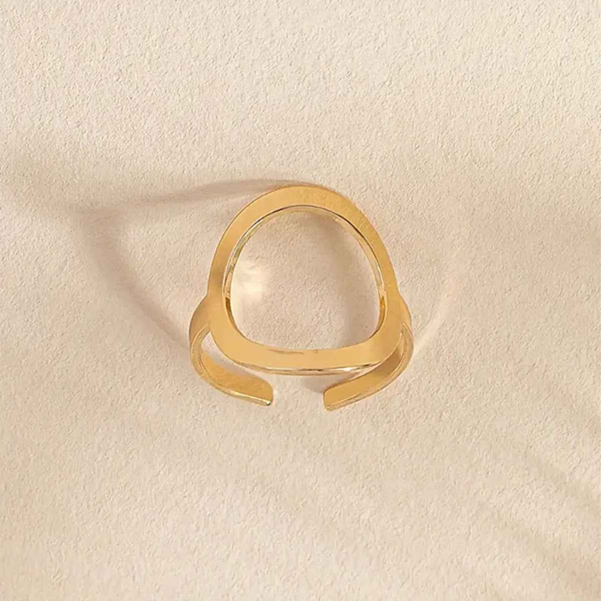 Round Hollow Ring - Gold - electronic accessories
