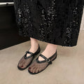 Round Toe Straight Buckles Casual and Comfortable Women’s Flats