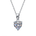 S925 Sterling Silver Moissanite Pendant Heart Necklace - electronic accessories
