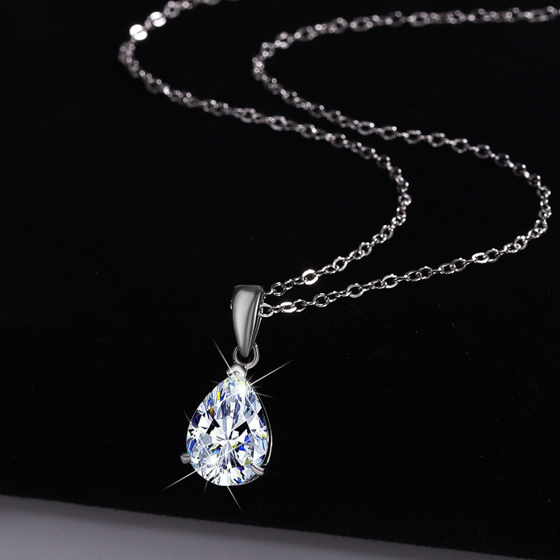S925 Sterling Silver Moissanite Pendant Water Drop - electronic accessories