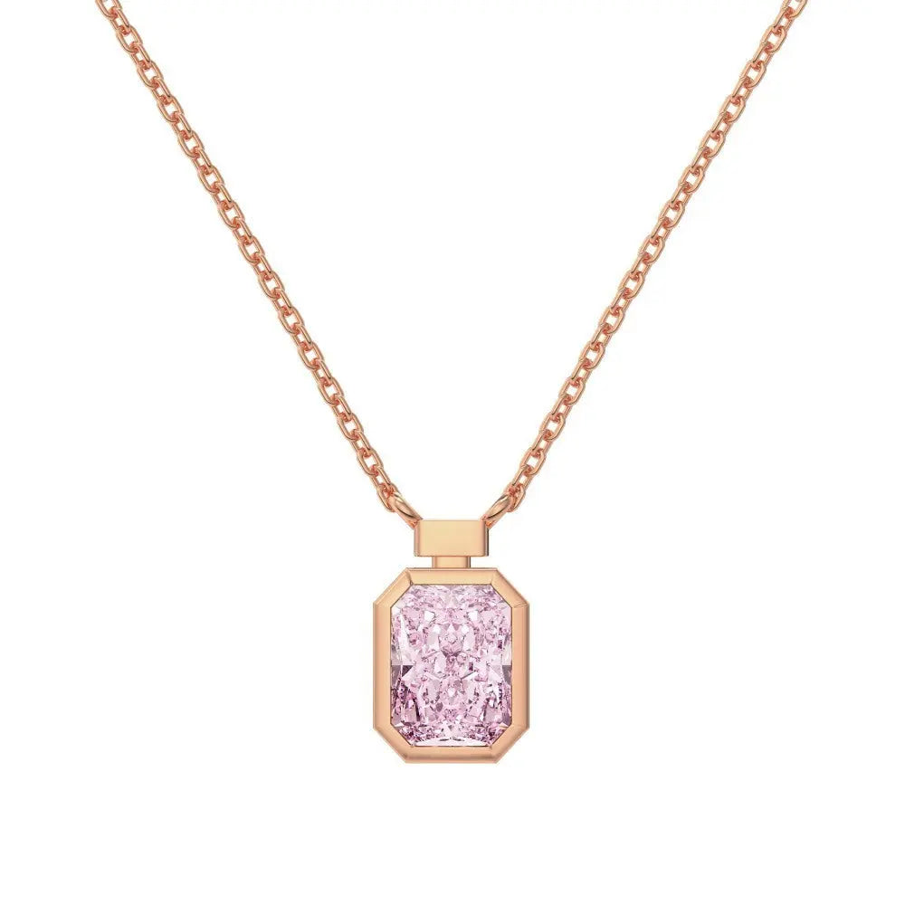 S925 Sterling Silver Necklace Women’s Advanced Oval Water Foam 8A Heart-shaped Zircon Flower Horse Eye Clavicle Chain