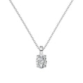 S925 Sterling Silver Necklace Women’s Advanced Oval Water Foam 8A Heart-shaped Zircon Flower Horse Eye Clavicle Chain