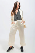 Satin Blazer in Cream - Norellé