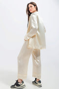 Satin Blazer in Cream - Norellé