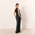 Satin Elegant Slim-fit One-shoulder Dress Sheath - Other