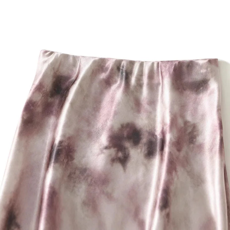 Satin Long Skirts Women's