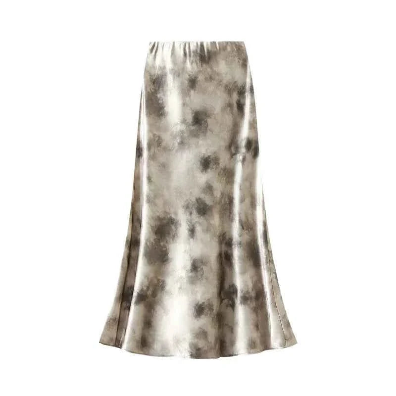 Satin Long Skirts Women's