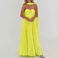 Scarf Off Shoulder High Waist Evening Dress