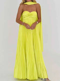 Scarf Off Shoulder High Waist Evening Dress