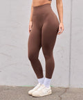 Seamless High Waist Sports Pants Peach Hip Lift Back V-Fold Fitness