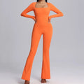 Seamless Jumpsuits Sports Fitness High Elastic Breathable Long-sleeved Suit
