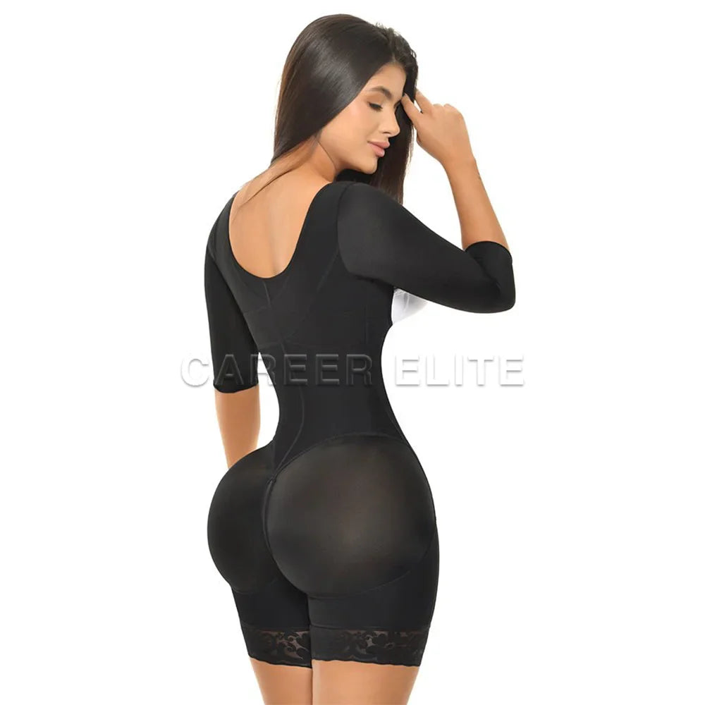 Seamless Shapewear Body Shaper with Sleeves