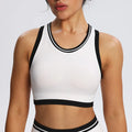 Seamless Tennis Dress Set Women T-shirts Skirt Outfit - WHITE / L
