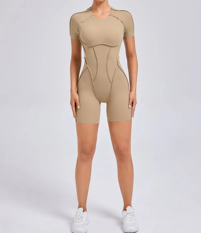 Seamless Yoga Jumpsuits Hip-lifting One-Piece Tight Hollow-out Beauty Back Workout Clothes for Women