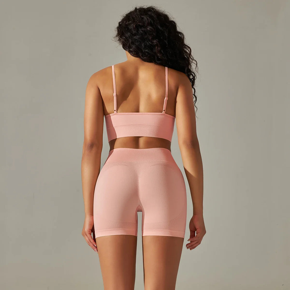 Seamless Yoga Set Camisole Bra Shorts