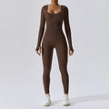 Seamless Yoga Suit Women’s Bodysuit - Dark brown / S / CHINA