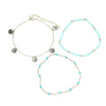 Shell Bead Anklet Set Three-piece Set - Norellé