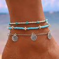 Shell Bead Anklet Set Three-piece Set - Norellé
