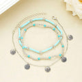 Shell Bead Anklet Set Three-piece Set - Norellé