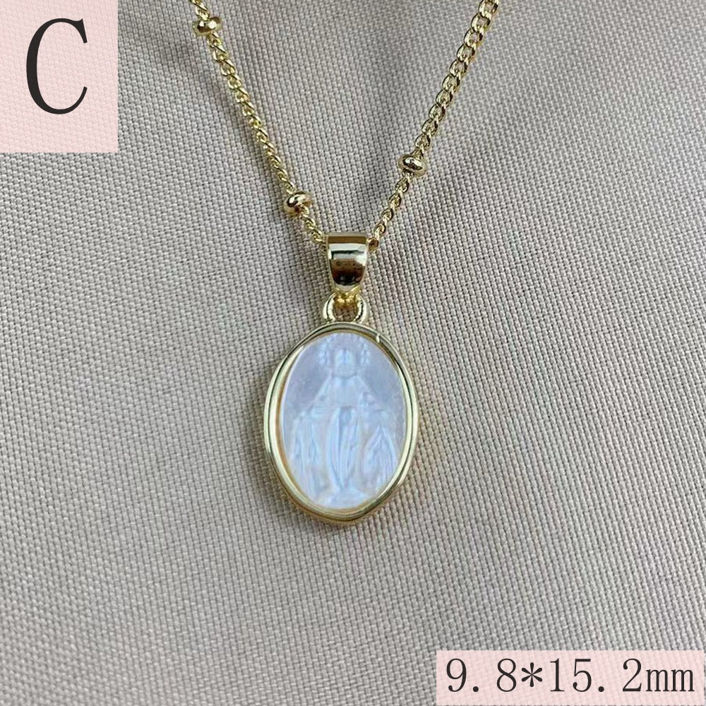 Shell Virgin Guadalupe Necklace Female European And American - C - electronic accessories