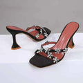 Shiny Crystal Flowers Decorative Women's Sandals