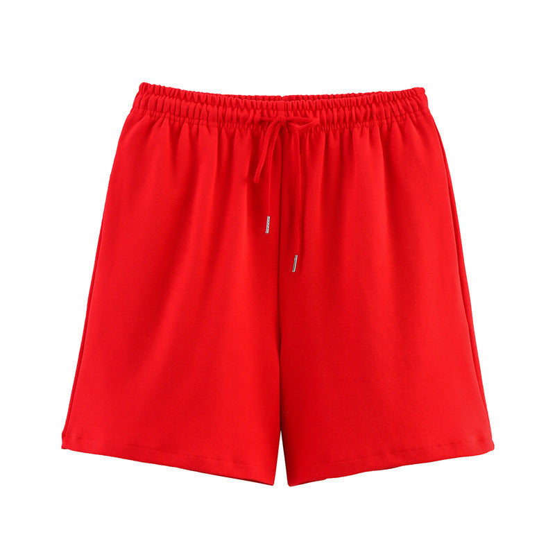 Short Sleeve Double-sided Cloth Sweater Pants - Red / L - Other