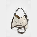 Shoulder Handbag Removable Crossbody Strap - Beige