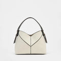 Shoulder Handbag Removable Crossbody Strap - Beige