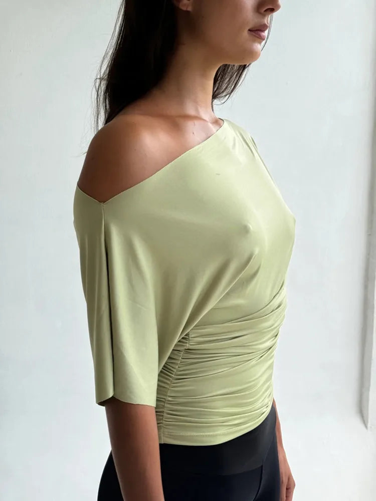Shoulder T-shirt Tops For Women
