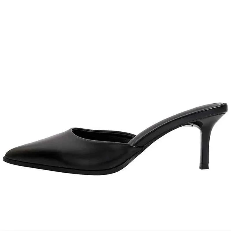 Silver Women's Slippers Pointed Toe Slide Sandals