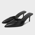 Silver Women's Slippers Pointed Toe Slide Sandals