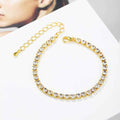 Simple All-match Diamond Drill Chain Bracelet - Gold Full - electronic accessories