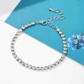 Simple All-match Diamond Drill Chain Bracelet - Silver Full - electronic accessories