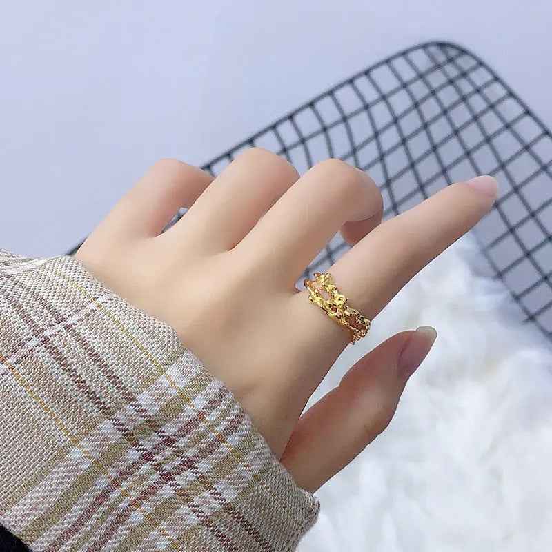 Simple And Irregular Ring Personality Ornament - R1020 / Adjustable Opening - electronic accessories