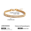Simple Classic Stainless Steel Smooth Pentagram Bracelet Zircon - JDB0304036