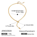 Simple Classic Zircon Serpentine Necklace Stainless Steel - JDN0103029