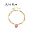 Simple Color Acrylic Butterfly Anklet - Light Blue - electronic accessories