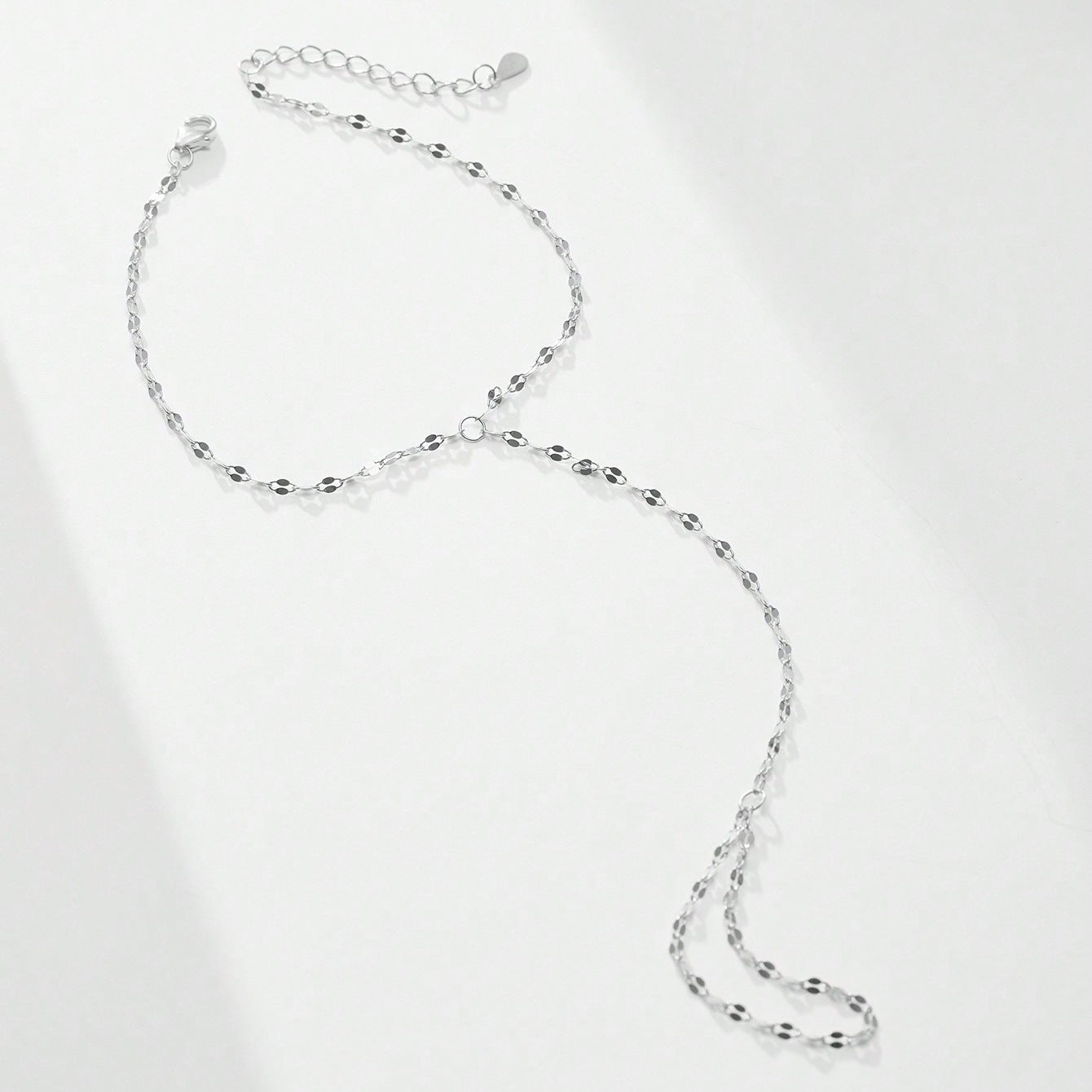 Simple Elegant Cold Lip Chain Bracelet - Silver - electronic accessories