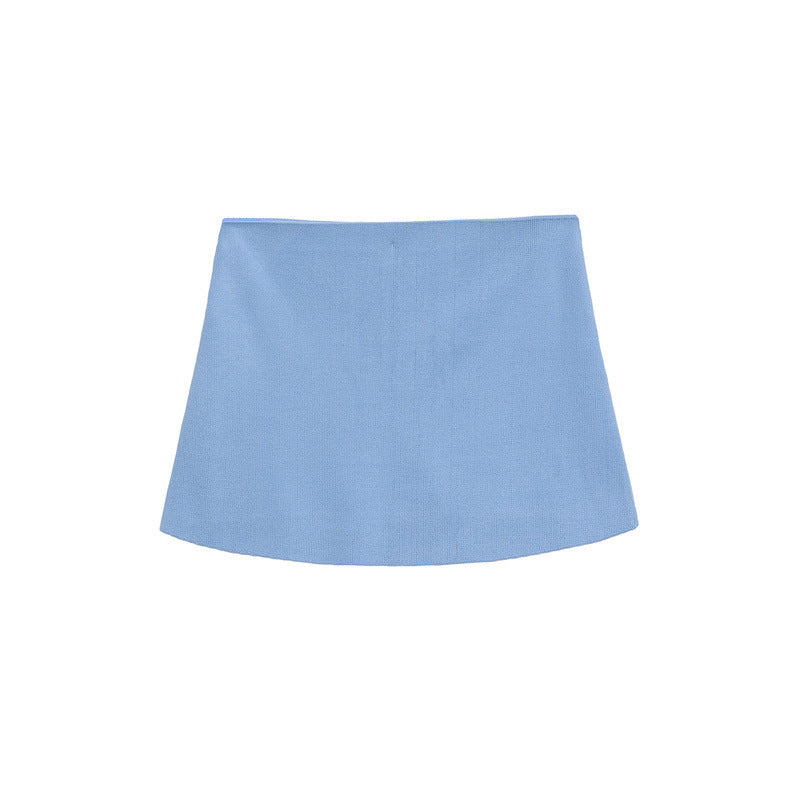 Simple Fashion Polo Collar Knitted Coat - Skirt / L - Other