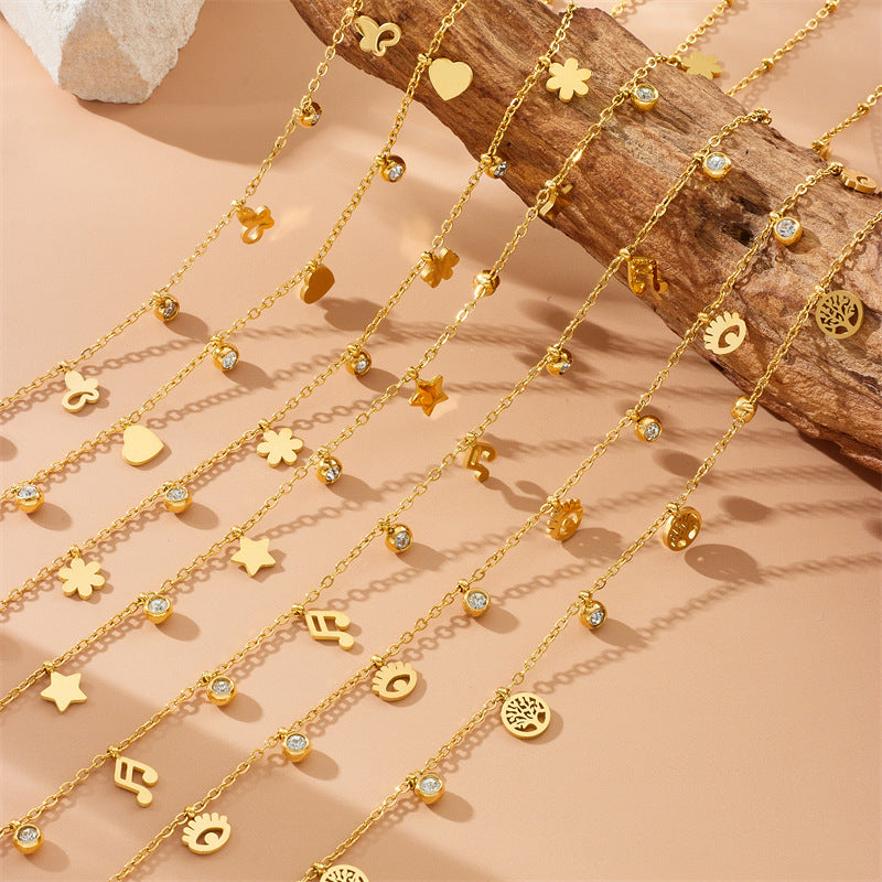 Simple Gold-plated Butterfly Wafer Accessory Pendant Chain - electronic accessories