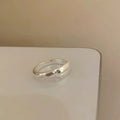 Simple Matte Silver Brushed Ring Women’s - J954 B - electronic accessories